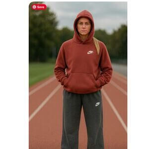 Nike Hoodie Sweatshirt Funnel Neck Size M in Berry ACtivewear Athelisure